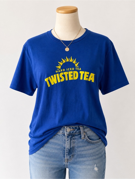 Hanes Other - Twisted Tea Keep It Twisted Graphic T Shirt Blue Yellow Large